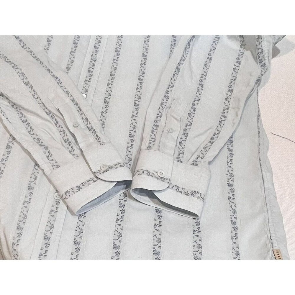 Ted Baker Slim Fit Mens Button Up Shirt Cotton Blend Size 6 2XL Blue Floral - Picture 10 of 15